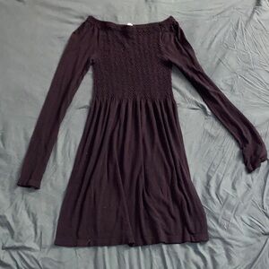 Women’s Long Sleeve Black Knit Dress